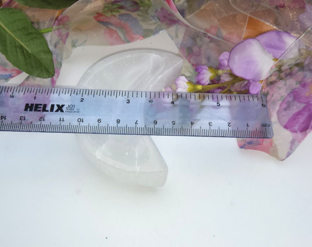 Pink Mangano Calcite Moon Bowl Stones
