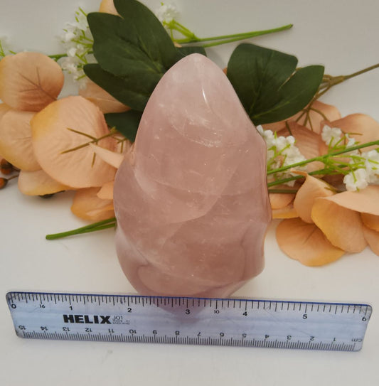 Rose Quartz Flame Stones