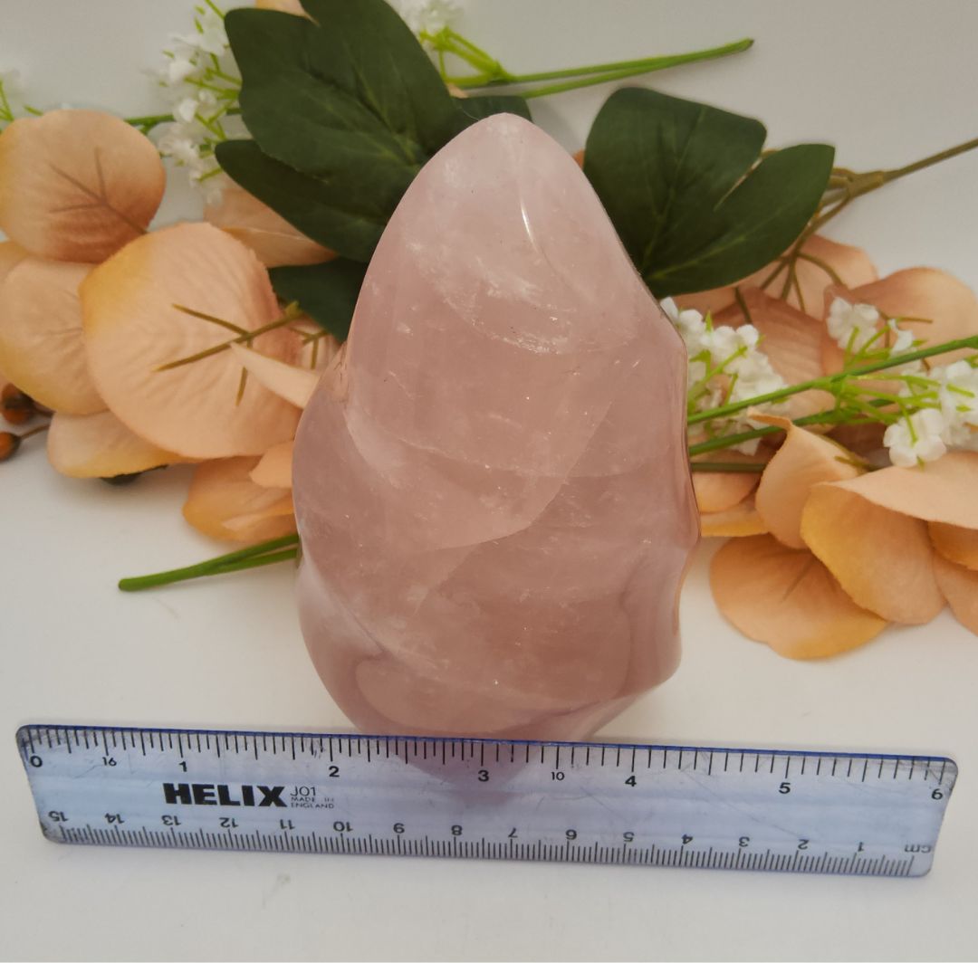 Rose Quartz Flame Stones
