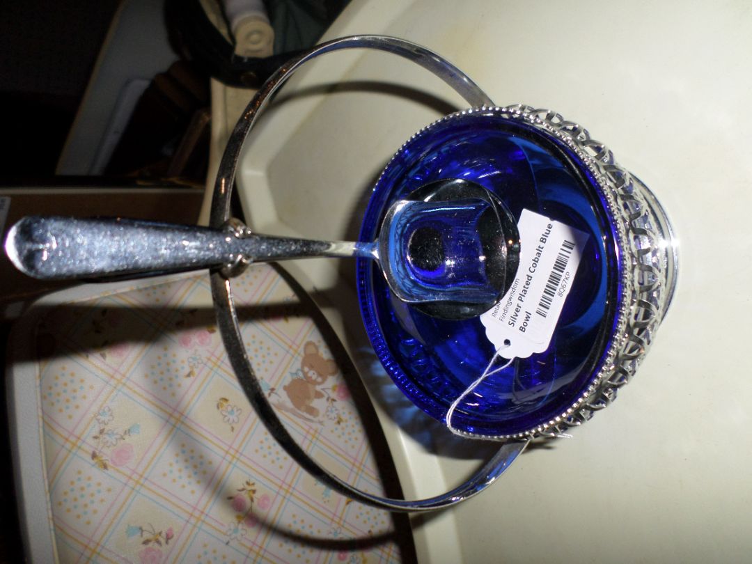 Vintage Cobalt Blue Custard Cup