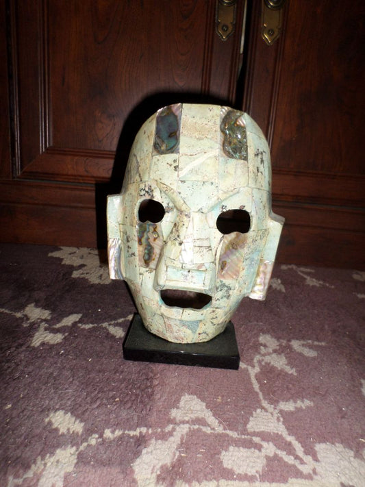 Aztec Death Mask - Mother of Pearl