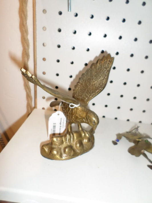 Vintage Brass Eagle Sculpture