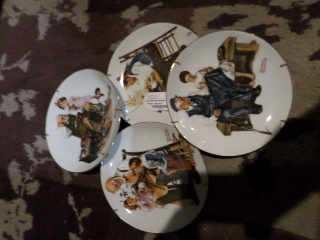 Norman Rockwell Limited Edition Plates - Set of 4