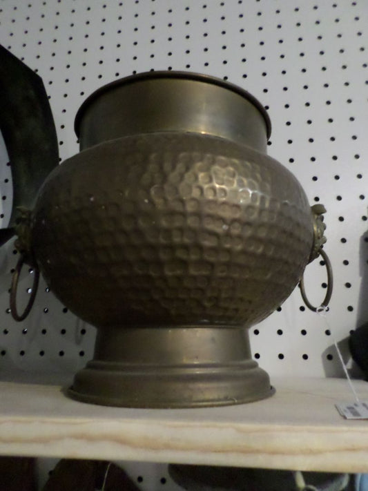 Vintage Brass Planter w/ Foo Dog Heads