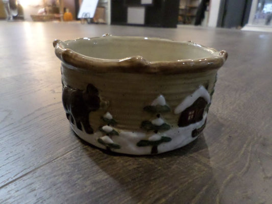Winter Scene Bear Bowl