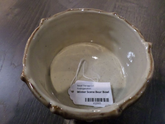 Winter Scene Bear Bowl