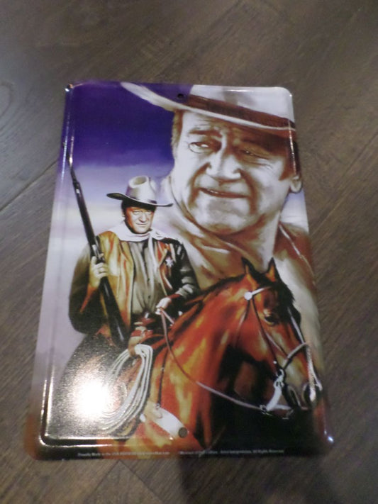 John Wayne Metal Sign