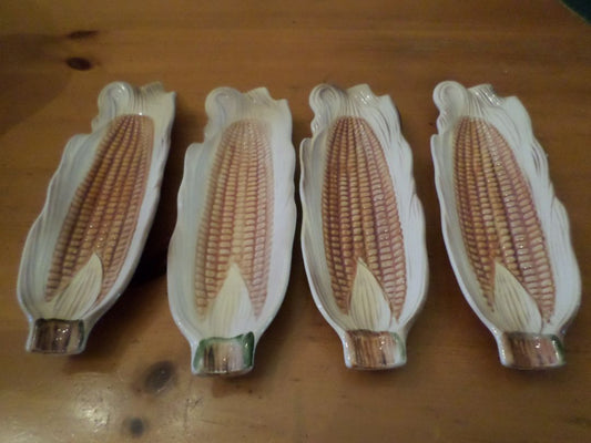 Ceramic Corn on the Cob Dishes - Set of 4