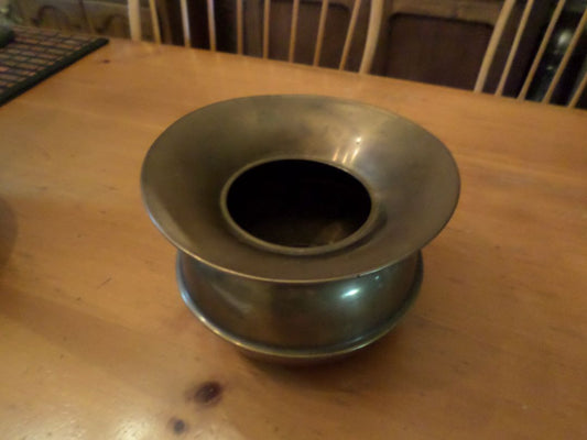 Antique Brass Old Cowboy Spitoon