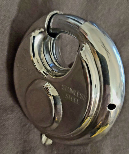 Chrome U-Haul Lock, 3 x 2 x 1