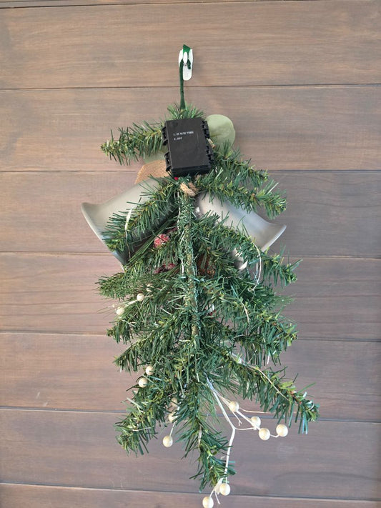 Green/silver/red Handmade Artisan, 23 x 11