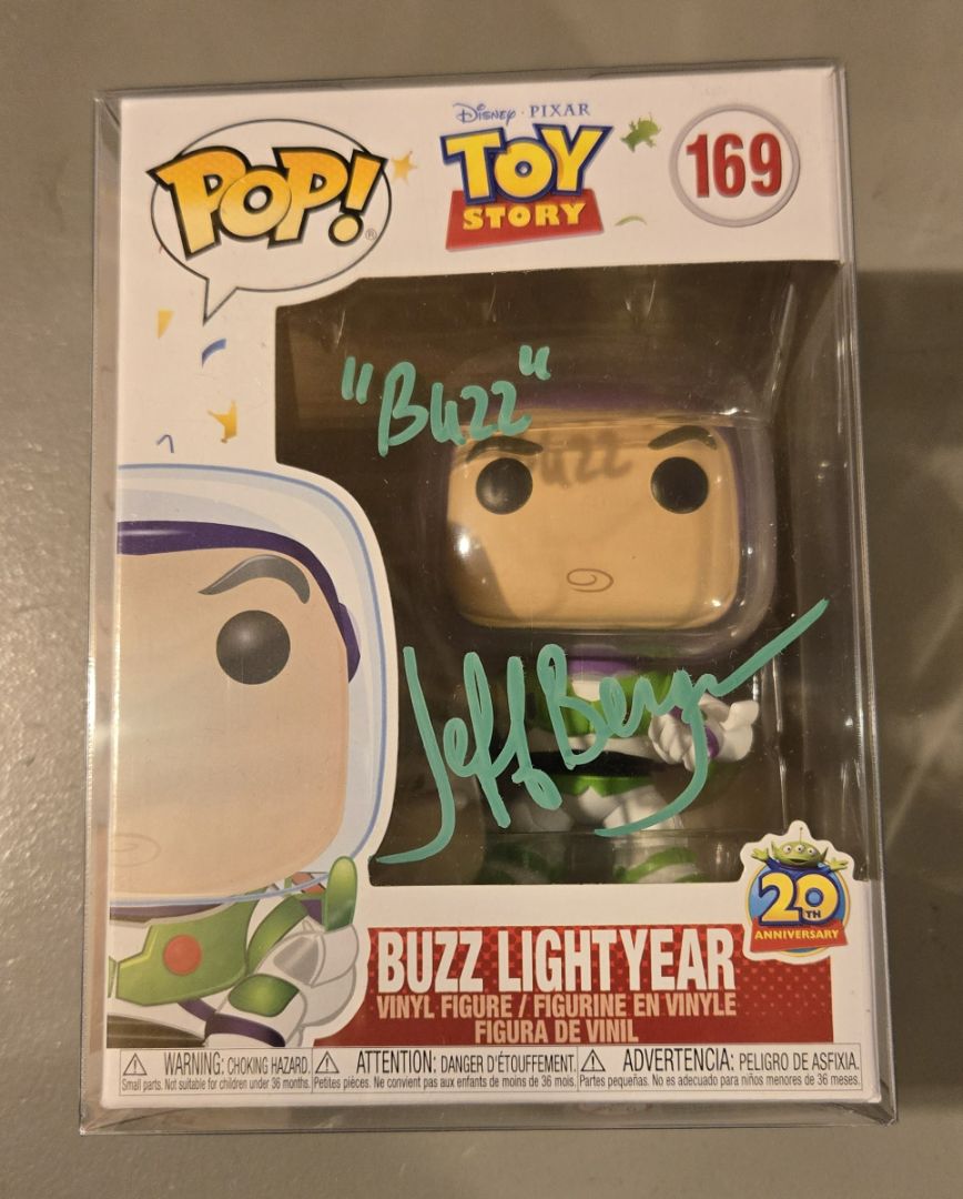 Buzz Lightyear Funko Pop signed by Jeff Bergman