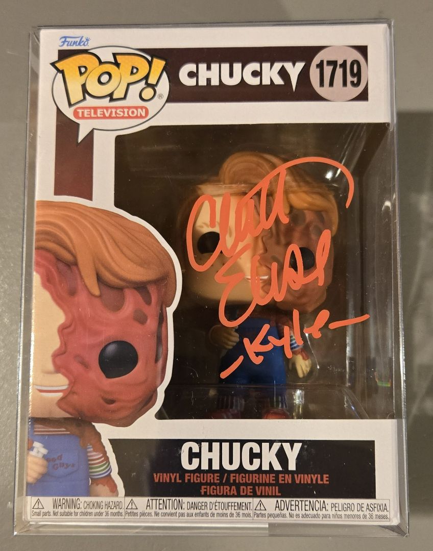 Chucky (Melted) Funko Pop signed by Christine Elise