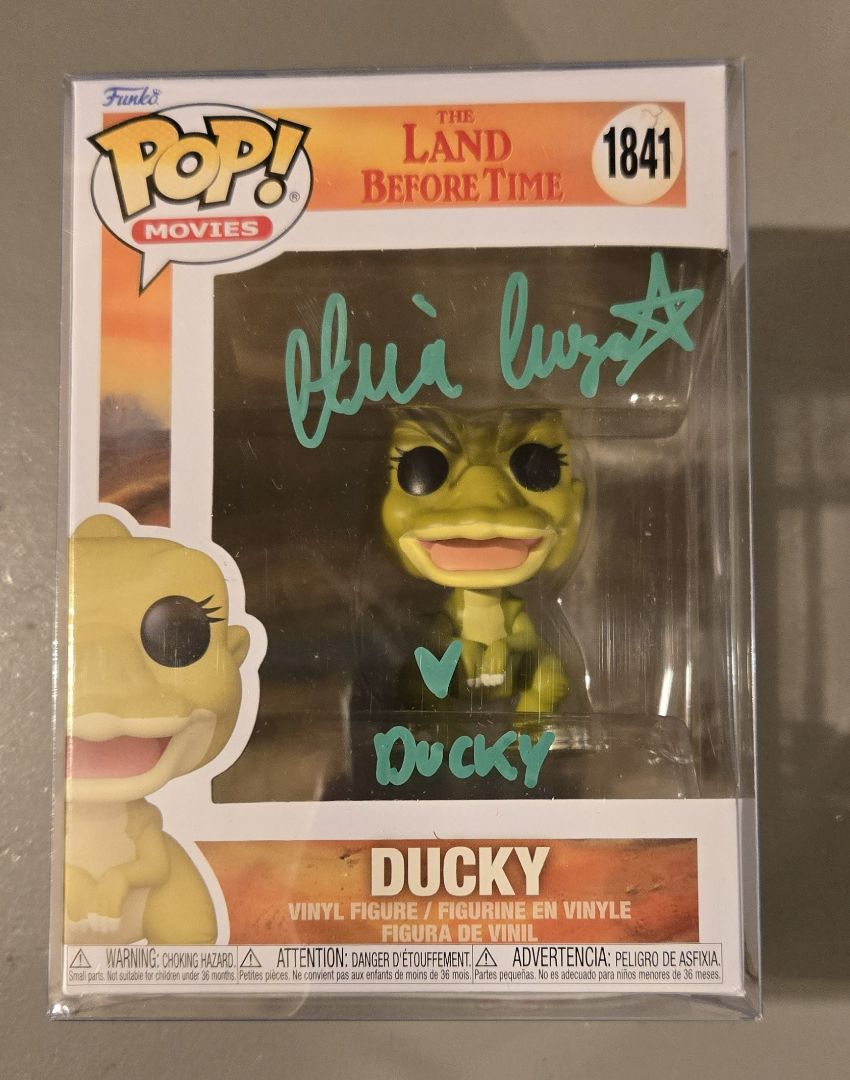 Ducky Funko Pop signed by Aria Curzon