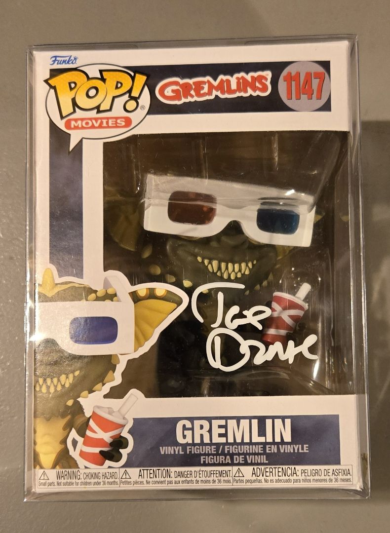 Gremlin Funko Pop signed by Joe Dante