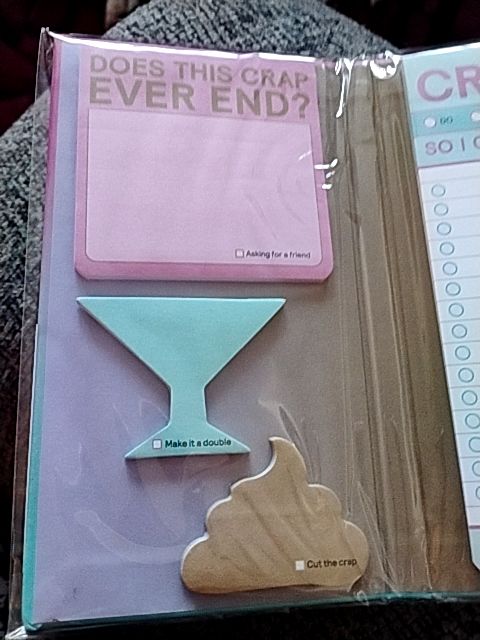Ombre pink, purple green Knock knock Sticky Note Variety Packet