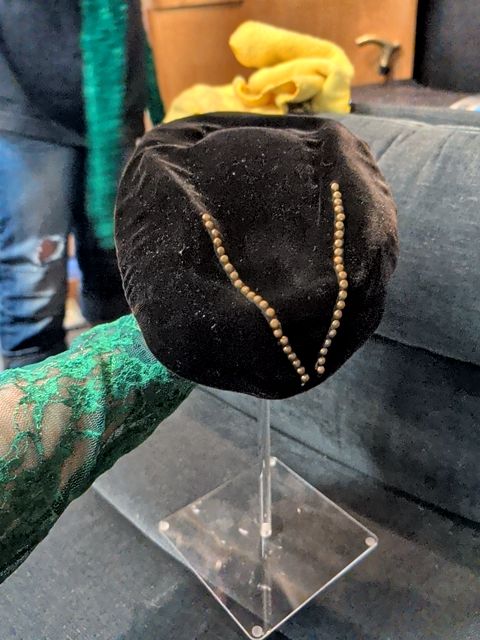 Vintage Hat With Gem Embellishments