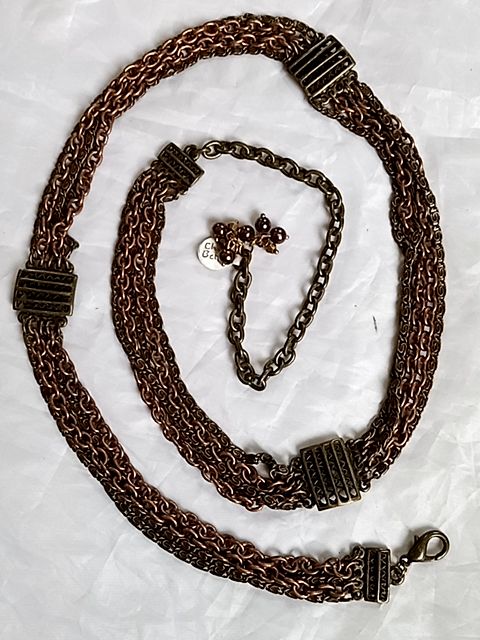 Bronze Multi-strand chain belt