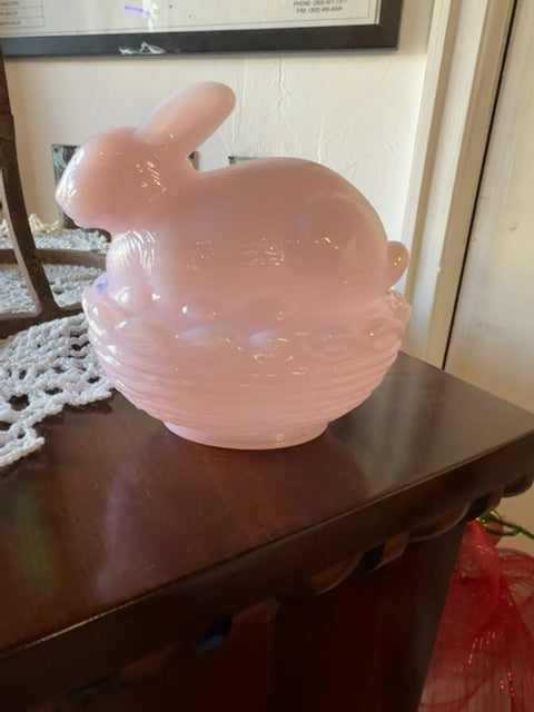 Pink Mosser Glass Mosser bunny