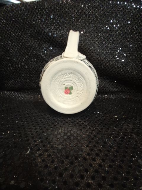 White Skull Ceramic Mug, 4" × 4.5"