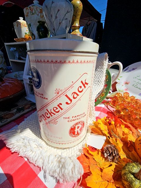 vintage Cracker Jack tin LR