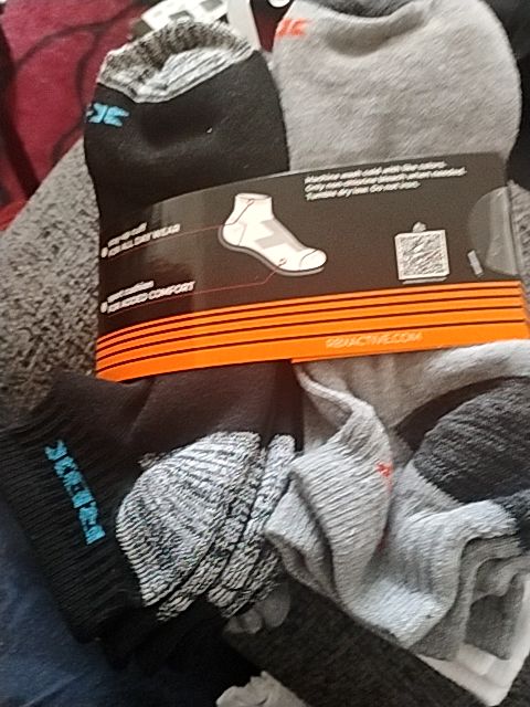 Grey, Black, & White RBX Men's Quarter Socks, 10-13 Shoe SX 6-12