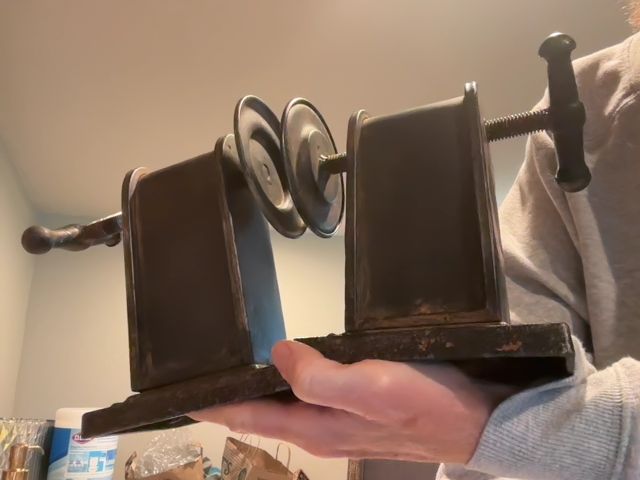 Bronze Unknown Deco 79 Style vise bookends, 7"w x 4"D x 9" H
