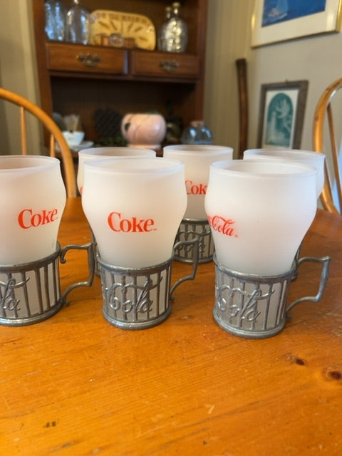 Vintage coca-Cola frosted glass