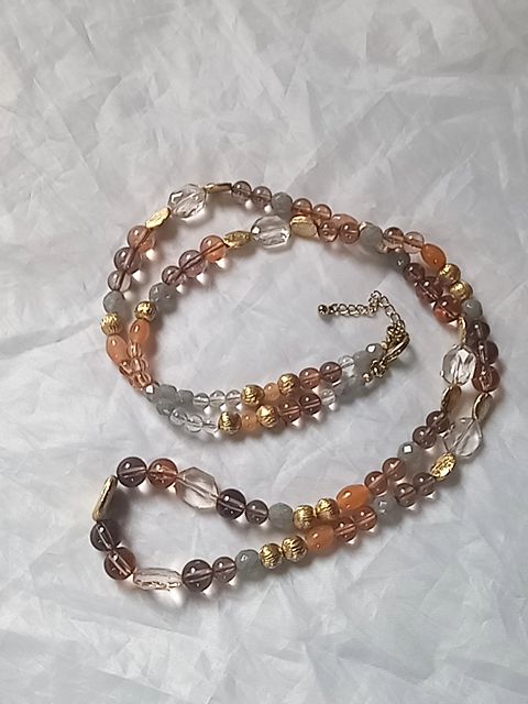 Orange As-Is beaded peach necklace