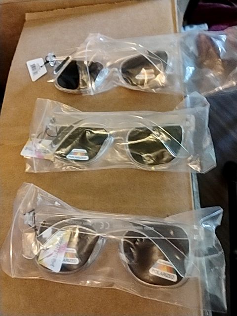 Clear w/multi-colored lens Polarized Sunglasses