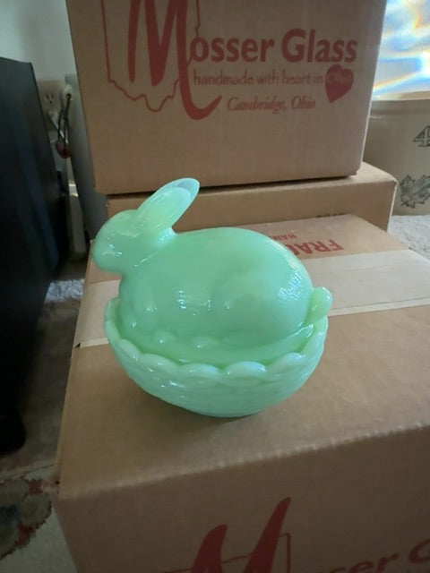 Jadite Mosser Glass Jadite bunny
