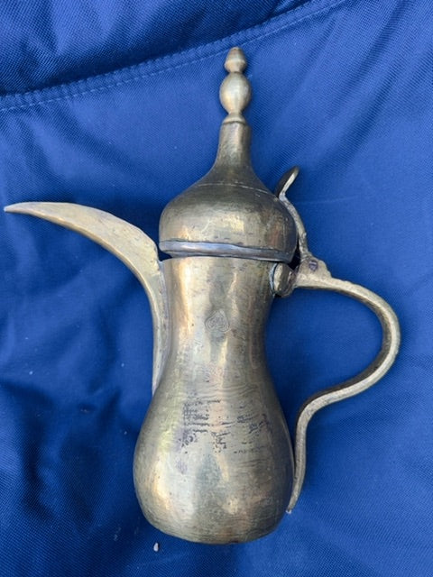 Brass  Dallah Turkish Brass Coffee Pot, Medium