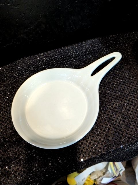 vintage Figgjo Flint Norway ceramic serving pan with a handle