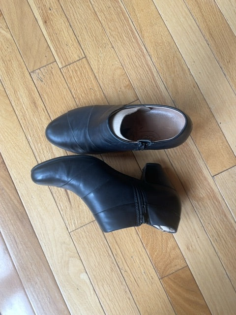 Taos black booties, size w8