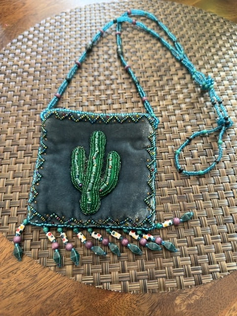 Bohemian Beaded Velvet Purse Pouch