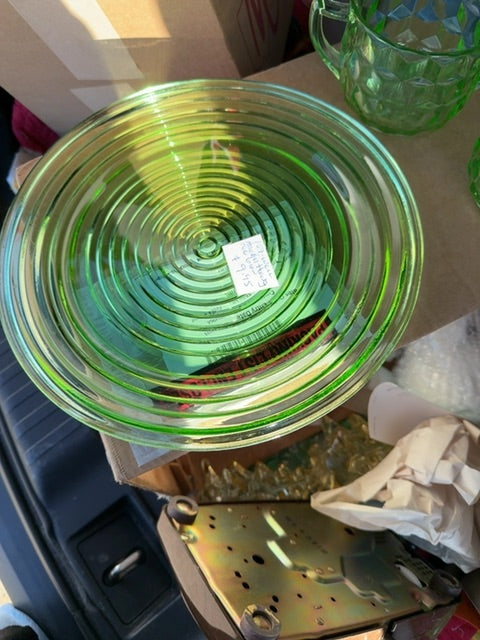 Green Anchor Hocking Glows manhattrn plate