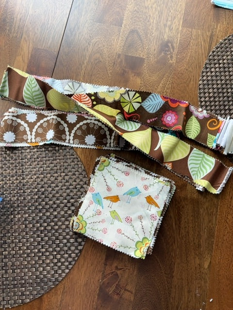 Coordinated prints for baby blanket or pillows etc.