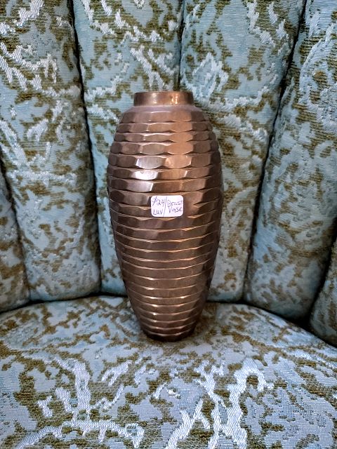 6.75" Brass Vase Modernist
