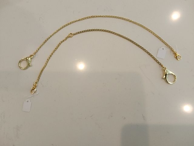 GOLD Pocket watch chain, 13"