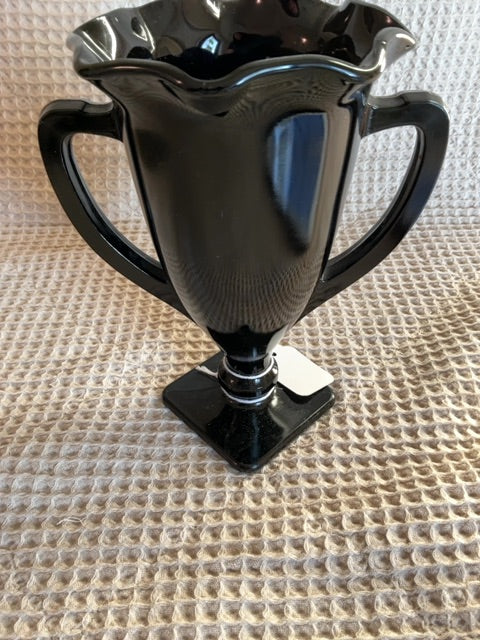 Black L.E.Smith L.E. Smith Black Amethyst Loving Cup, 7.25”