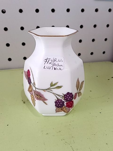 White Royal Worcester Mini Vase