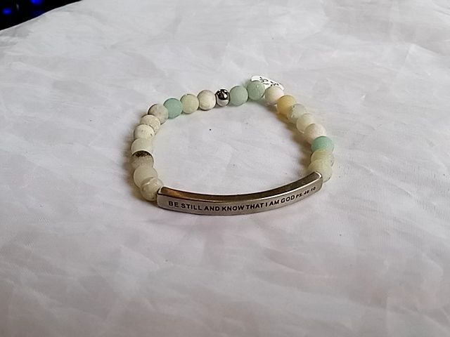Green Beaded Religious bracelet