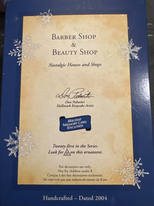 Hallmark “Barber shop & beauty shop”