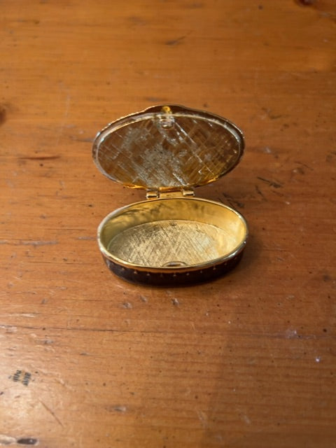 Vintage metal trinket box