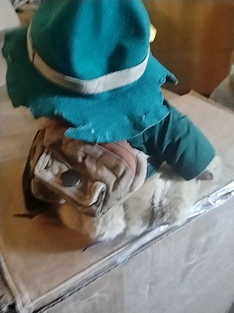 Tan/lt brown/Green Ranger Rex Bear