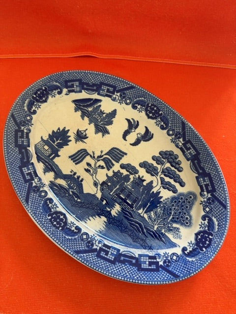 Blue Oval 12.5 inch Serving Platter, 12.5 in diameter