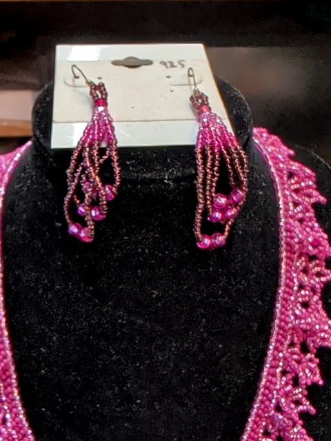 Bead Earrings and Necklace set