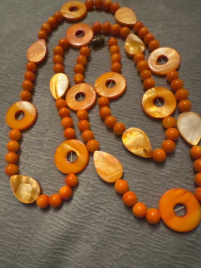 Orange Shell Necklace
