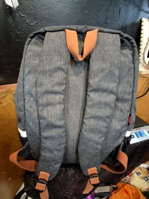 Black/Charcoal Hedgren Backpack, 12" × 5" × 17.5"