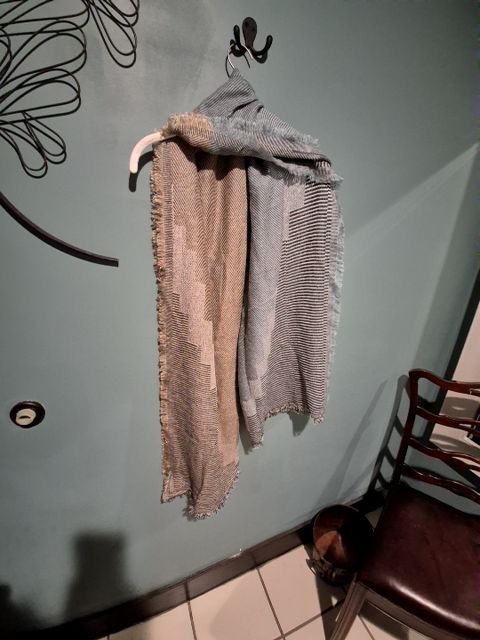 Brown/Wht Stripe Stella & Dot Scarf